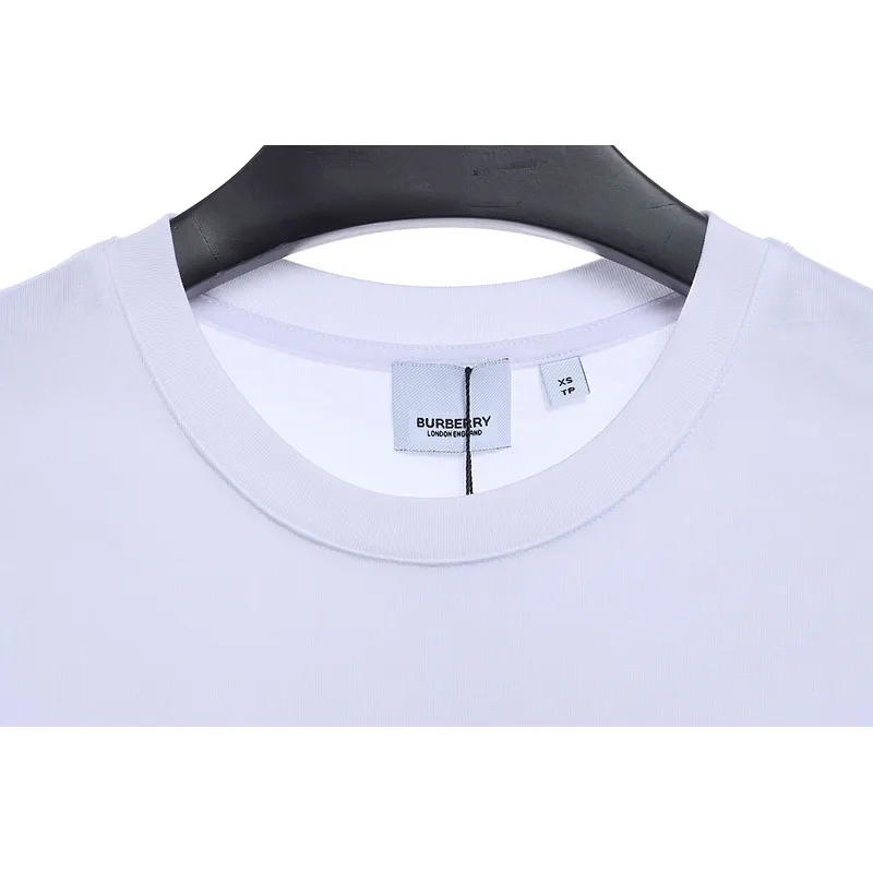 PK God Batch Burberry logo embroidered teddy bear short sleeves white