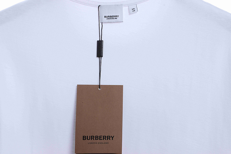 PK God Batch Burberry logo embroidered teddy bear short sleeves white