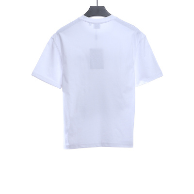 PK God Batch Burberry logo embroidered teddy bear short sleeves white 02