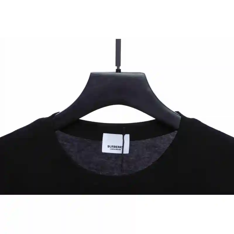 PK God Batch Burberry Logo Print Short Sleeve Black
