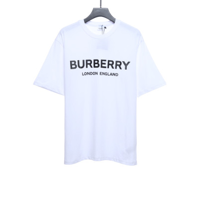 PK God Batch Burberry Logo Print Short Sleeve White 01