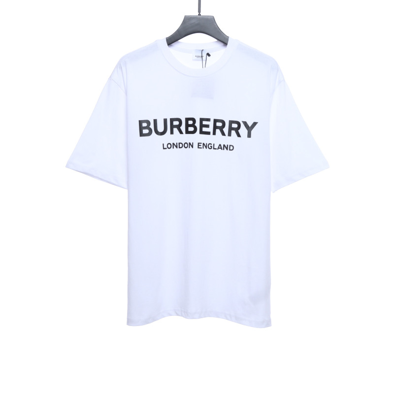 PK God Batch Burberry Logo Print Short Sleeve White