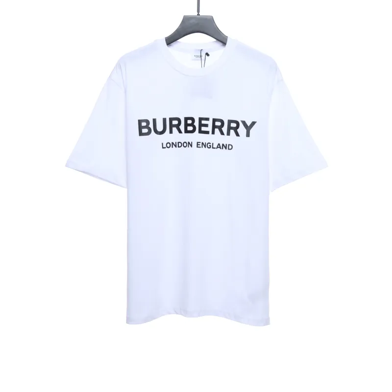 PK God Batch Burberry Logo Print Short Sleeve White