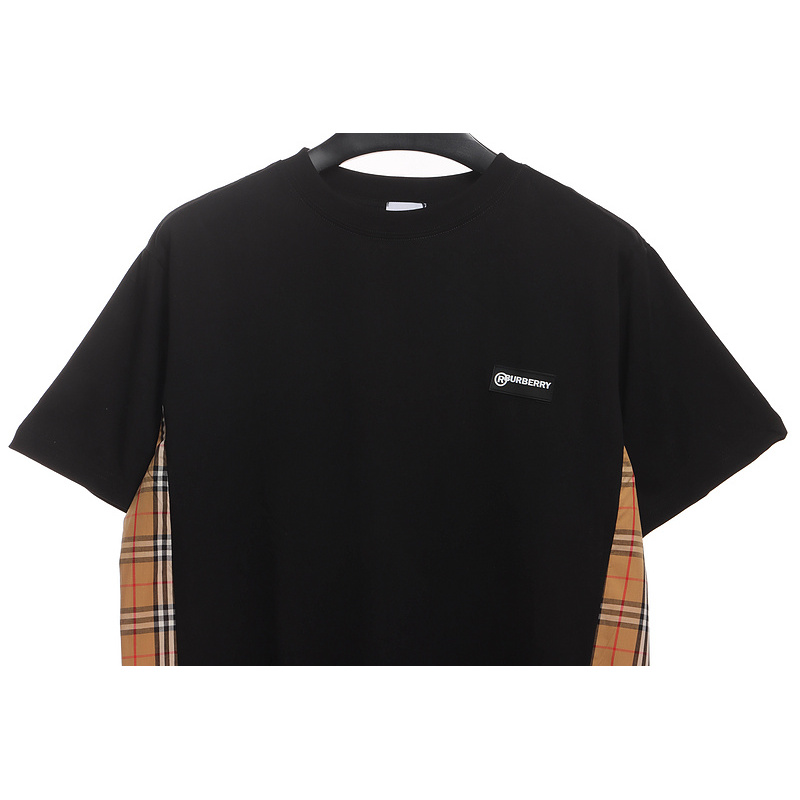 PK God Batch Burberry waist plaid patchwork short sleeves