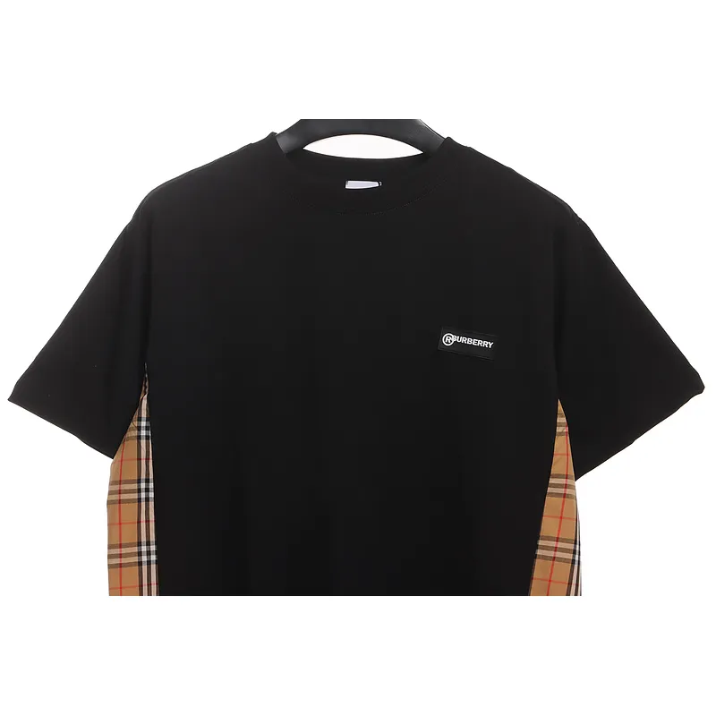PK God Batch Burberry waist plaid patchwork short sleeves