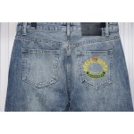 PK God Batch Burberry wheat ear embroidered jeans