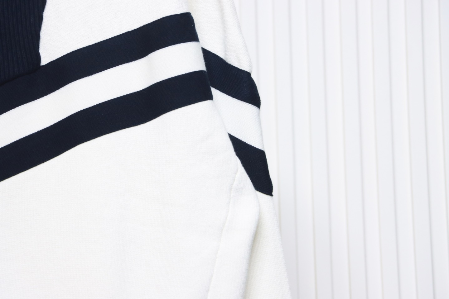 Louis Vuitton Striped Stand Collar Zip-Up Wool Jacket