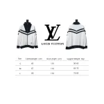 Louis Vuitton Striped Stand Collar Zip-Up Wool Jacket