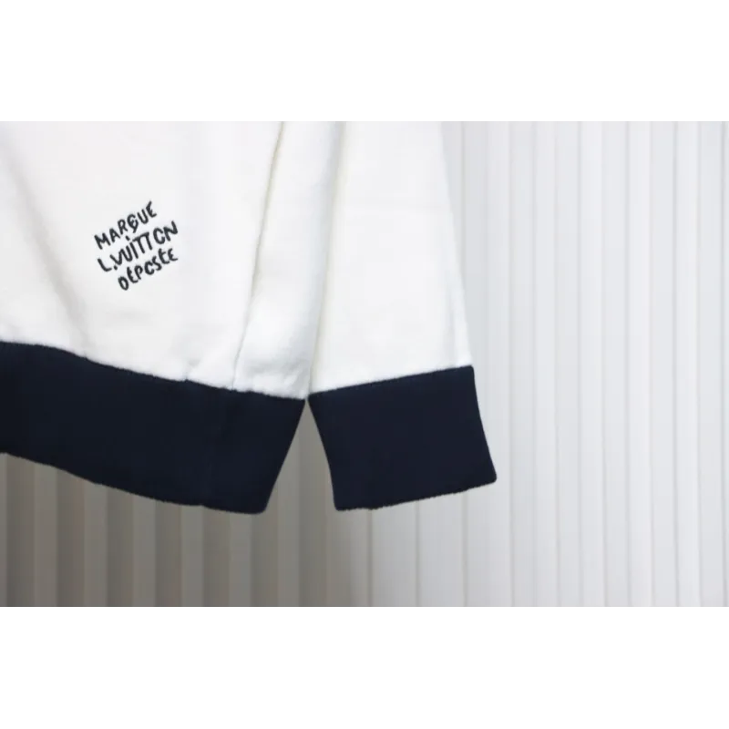 Louis Vuitton Striped Stand Collar Zip-Up Wool Jacket