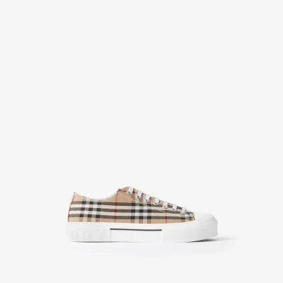 Burberry Check Cotton Sneakers 02