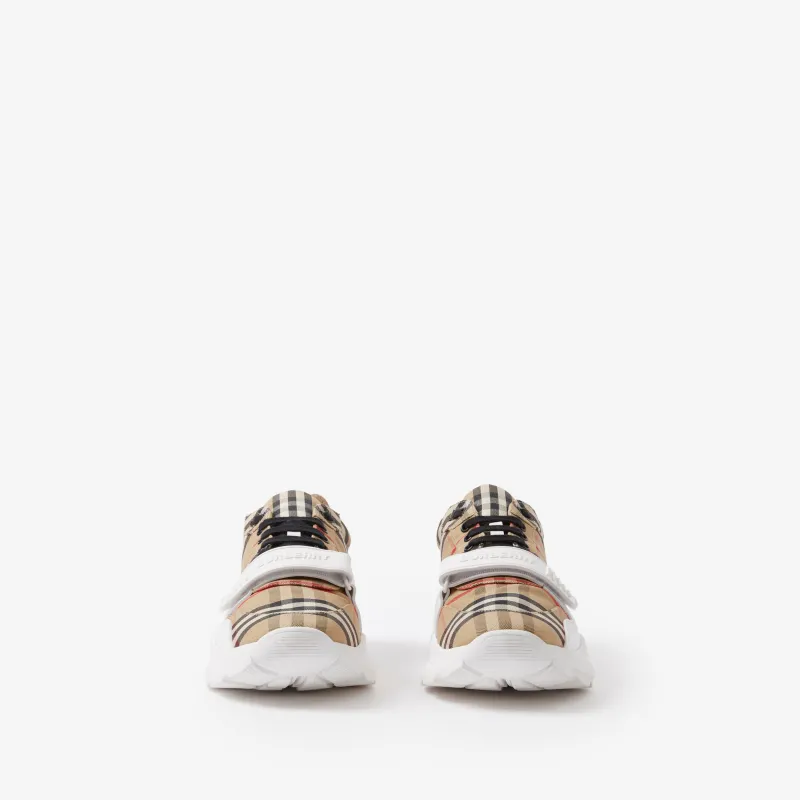 Burberry House Check Pattern Canvas Sneakers
