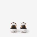 Burberry House Check Pattern Canvas Sneakers Beige/White