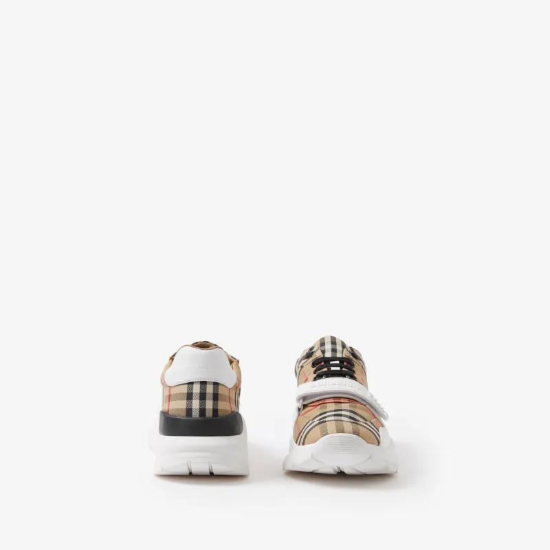 Burberry House Check Pattern Canvas Sneakers