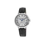 Pkstockx Cartier Ballon Bleu de Cartier Silver Dial Leather Strap Men's Watch WSBB0039