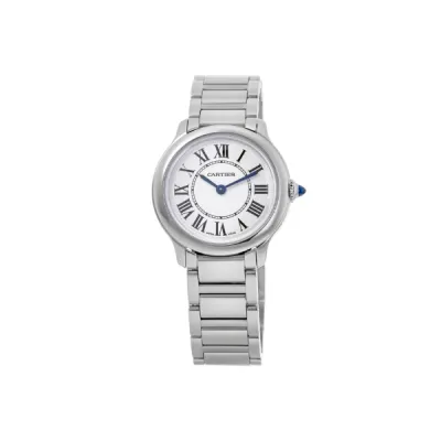 Pkstockx Cartier Ronde Must De Cartier Silver Dial Steel Women's Watch WSRN0033 01