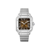 Pkstockx Cartier Santos De Cartier Automatic Medium Brown Dial Steel Women's Watch WSSA0065