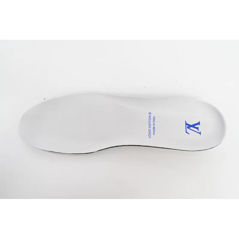 PK God Batch LOUIS VUITTON Leather lace up Fashionable Board Shoes Blue 51BCOLRB