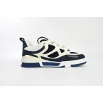 PK God Batch LOUIS VUITTON Leather lace up Fashionable Board Shoes Blue 51BCOLRB