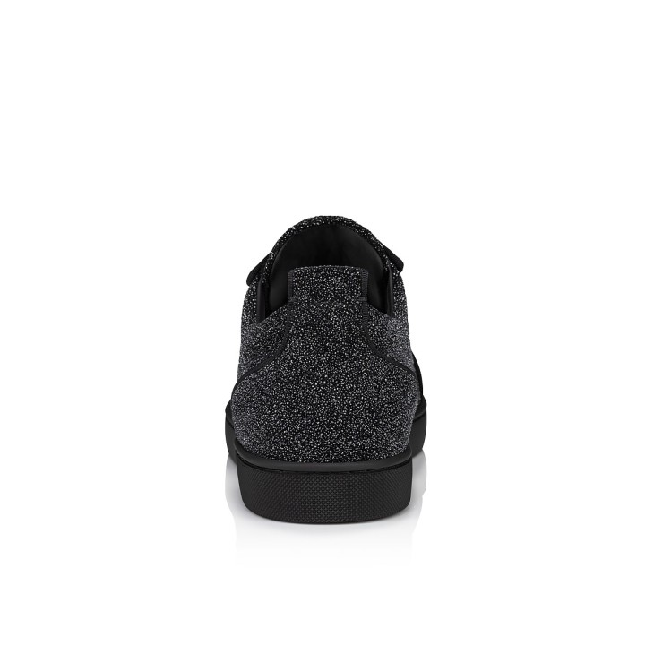 Christian Louboutin Louis Junior P Pik Pik Strass Sneakers Black