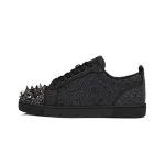Christian Louboutin  Louis Junior P Pik Pik Strass Sneakers Black