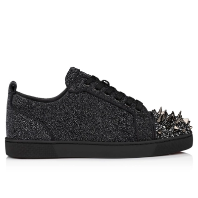 Christian Louboutin  Louis Junior P Pik Pik Strass Sneakers Black 02