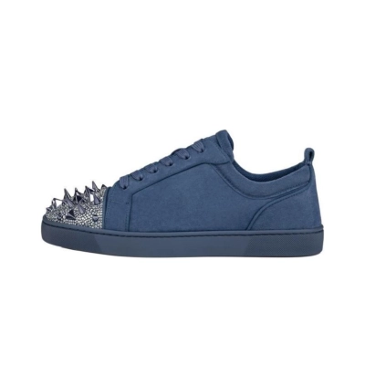 Christian Louboutin  Louis Junior P Pik Pik Strass Sneakers Blue 01