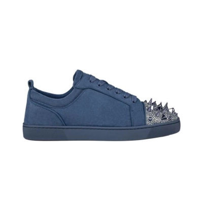 Christian Louboutin  Louis Junior P Pik Pik Strass Sneakers Blue 02