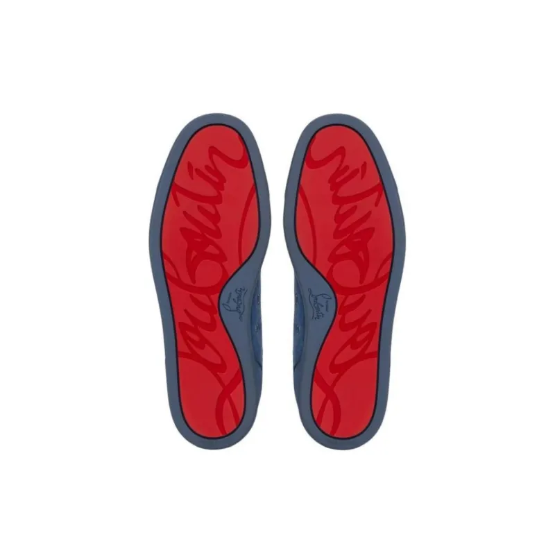 Christian Louboutin  Louis Junior P Pik Pik Strass Sneakers Blue