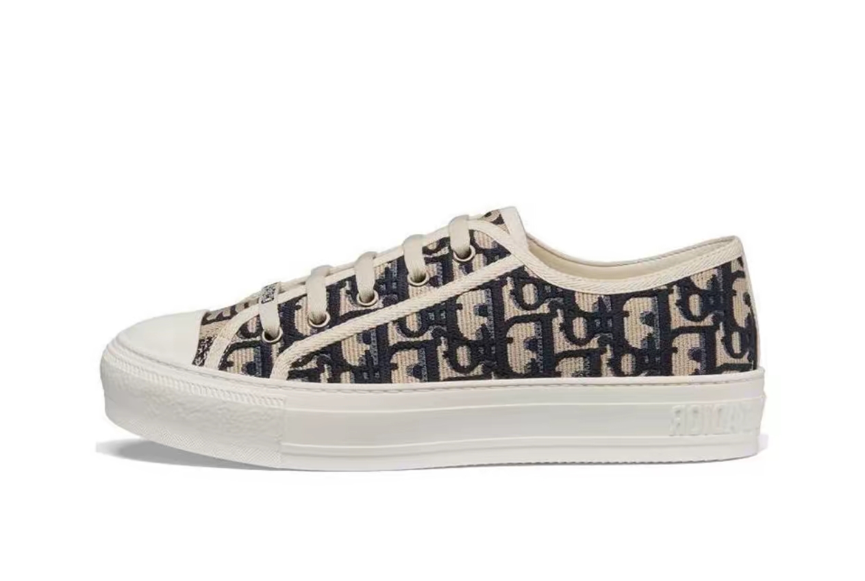 PK God Batch Dior Wmns Walk'N'Dior Embroidered Canvas Low 'Deep Blue'