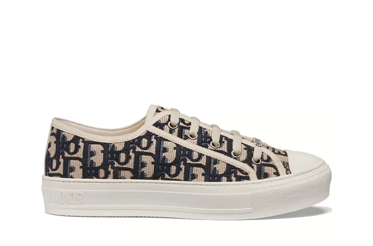 PK God Batch Dior Wmns Walk'N'Dior Embroidered Canvas Low 'Deep Blue'