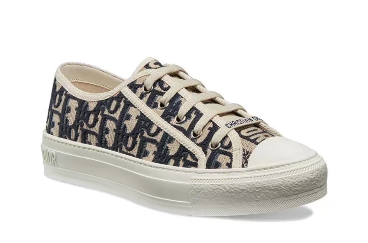 PK God Batch Dior Wmns Walk'N'Dior Embroidered Canvas Low 'Deep Blue'