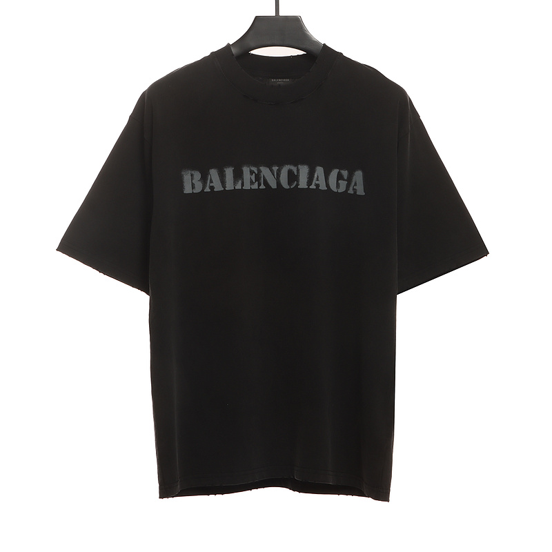 Balenciaga Blurred LOGO Short Sleeve