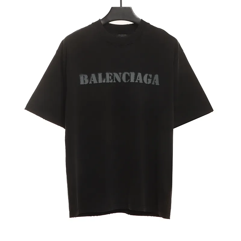 Balenciaga Blurred LOGO Short Sleeve