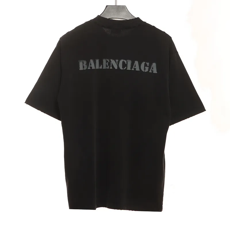 Balenciaga Blurred LOGO Short Sleeve