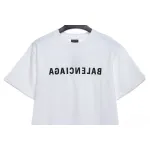 Balenciaga embroidered letters distressed short-sleeve white