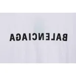 Balenciaga embroidered letters distressed short-sleeve white