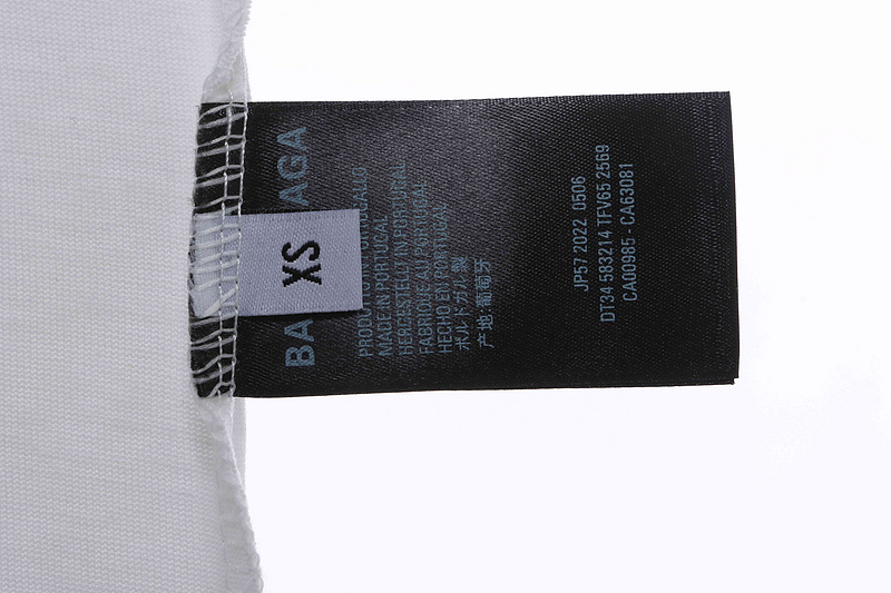 Balenciaga embroidered letters distressed short-sleeve white