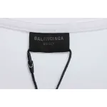 Balenciaga embroidered letters distressed short-sleeve white