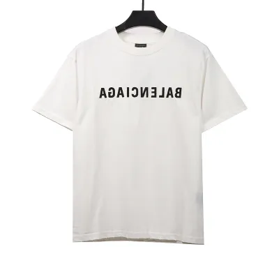Balenciaga embroidered letters distressed short sleeves 01
