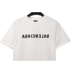 Balenciaga embroidered letters distressed short sleeves