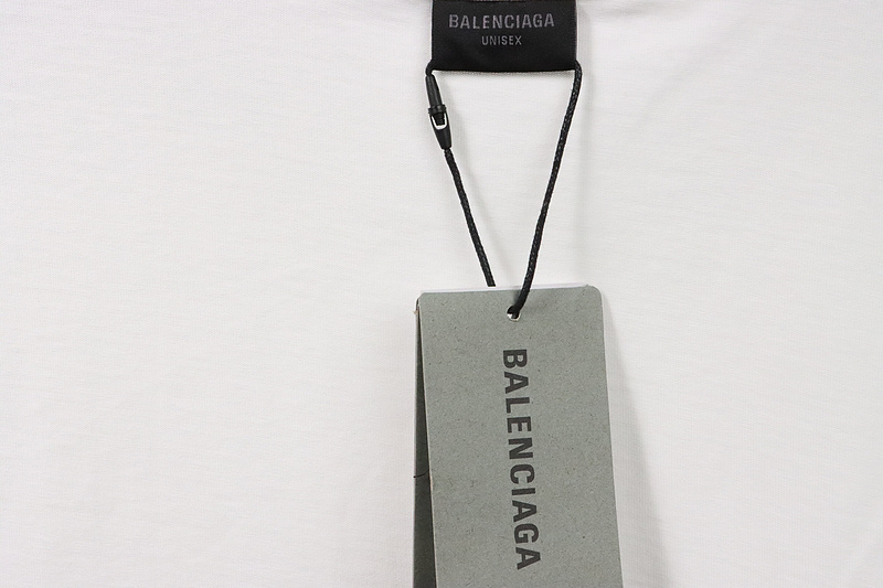 Balenciaga embroidered letters distressed short sleeves