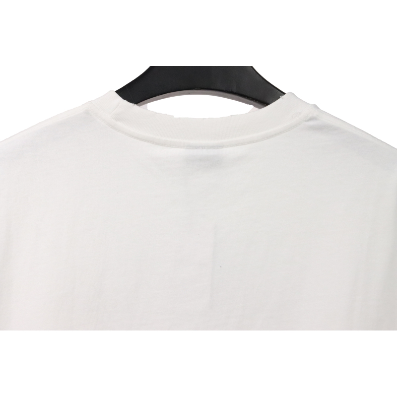 Balenciaga embroidered letters distressed short sleeves