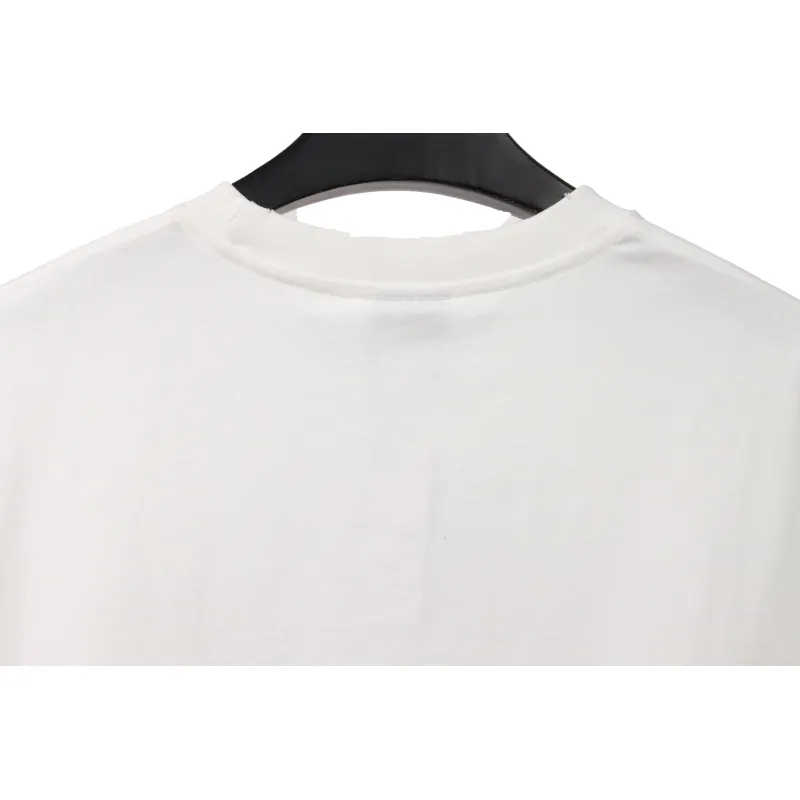 Balenciaga embroidered letters distressed short sleeves