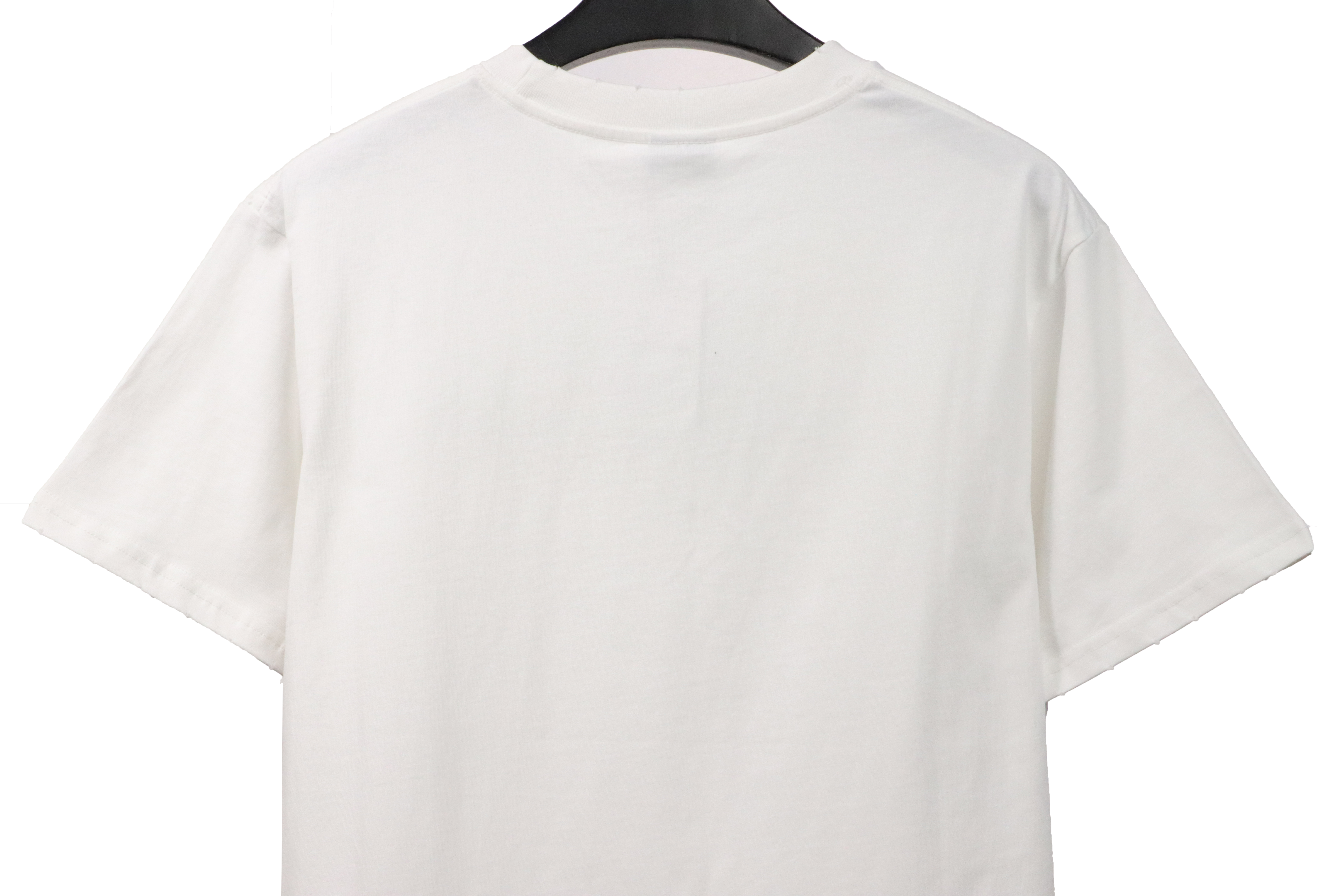 Balenciaga embroidered letters distressed short sleeves