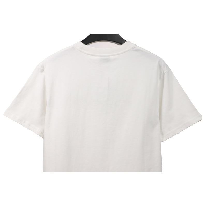 Balenciaga embroidered letters distressed short sleeves
