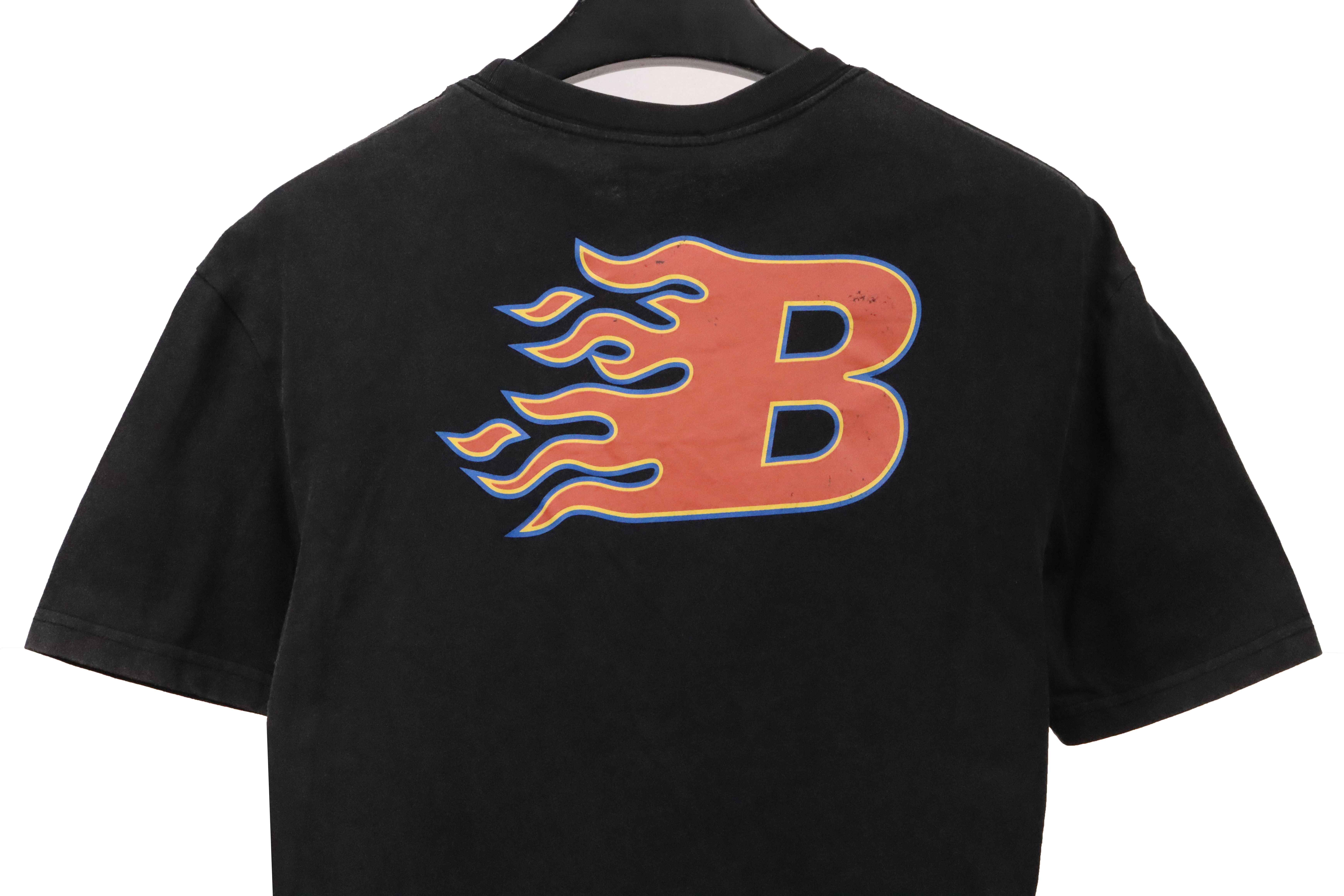 Balenciaga flame letter short sleeve