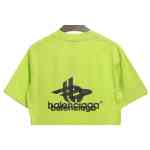 Balenciaga Overlapping LOGO Short Sleeve Green