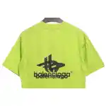 Balenciaga Overlapping LOGO Short Sleeve Green