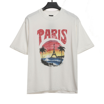 Balenciaga Sunset Beach Tower Short Sleeve White 01