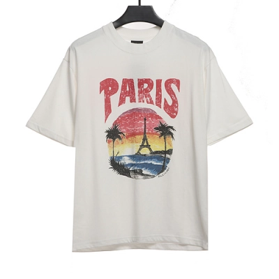 Balenciaga Sunset Beach Tower Short Sleeve White 01